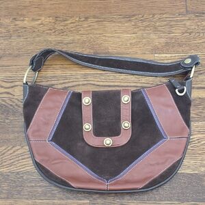 Maxximum Leather And Suede Hobo Bag
